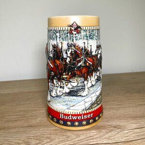 Anheuser Busch Budweiser Stein Beer Mug Bud Clydesdale 1988 Vintage Vtg